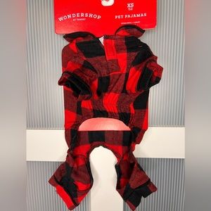 Plaid pet pajamas size XS
